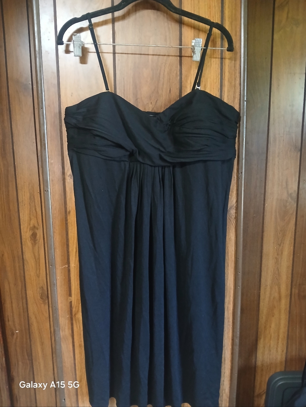 Banana Republic Black Strapless Pleated Dress
